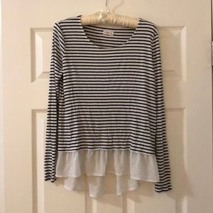 Firth striped peplum top size M
